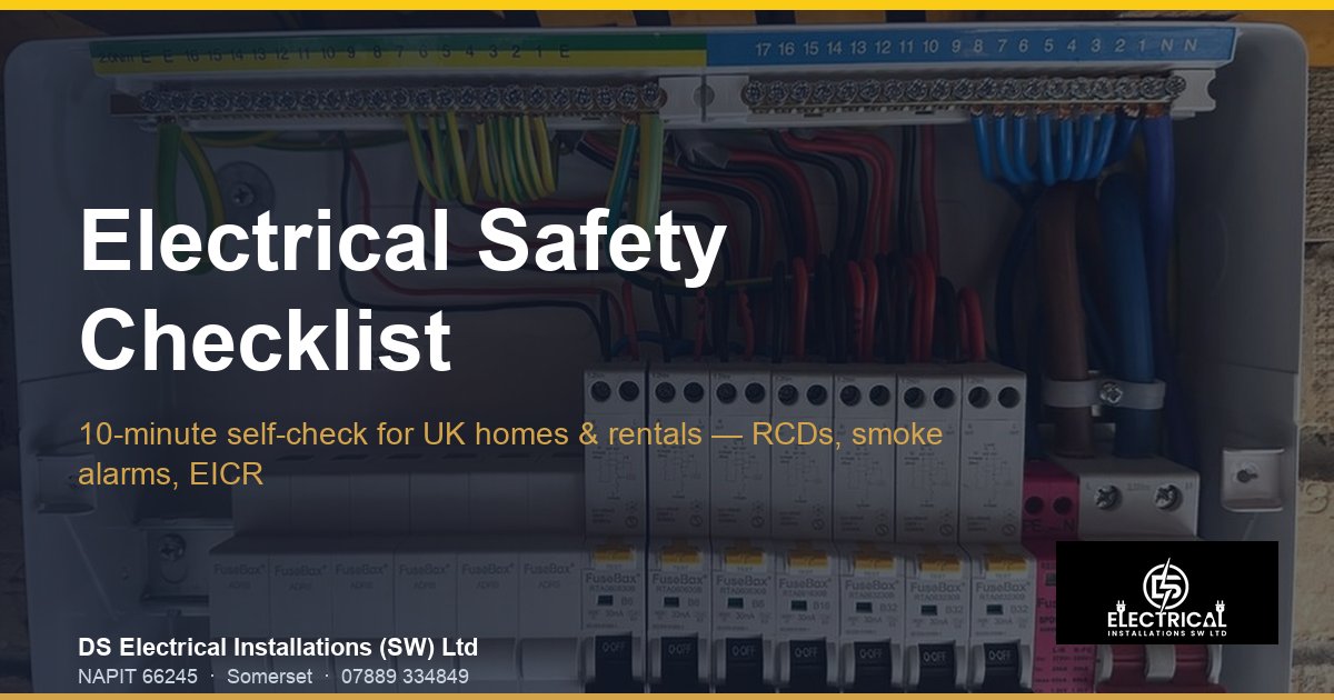 Electrical Safety Checklist UK | Home & Landlord 2026