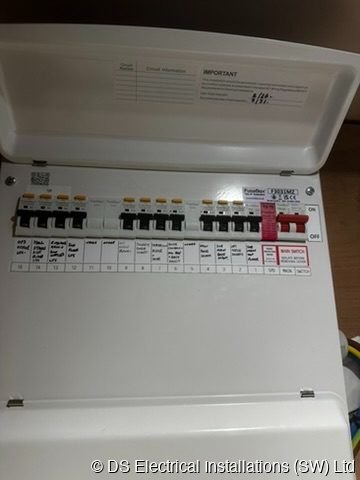 Neatly labelled consumer unit