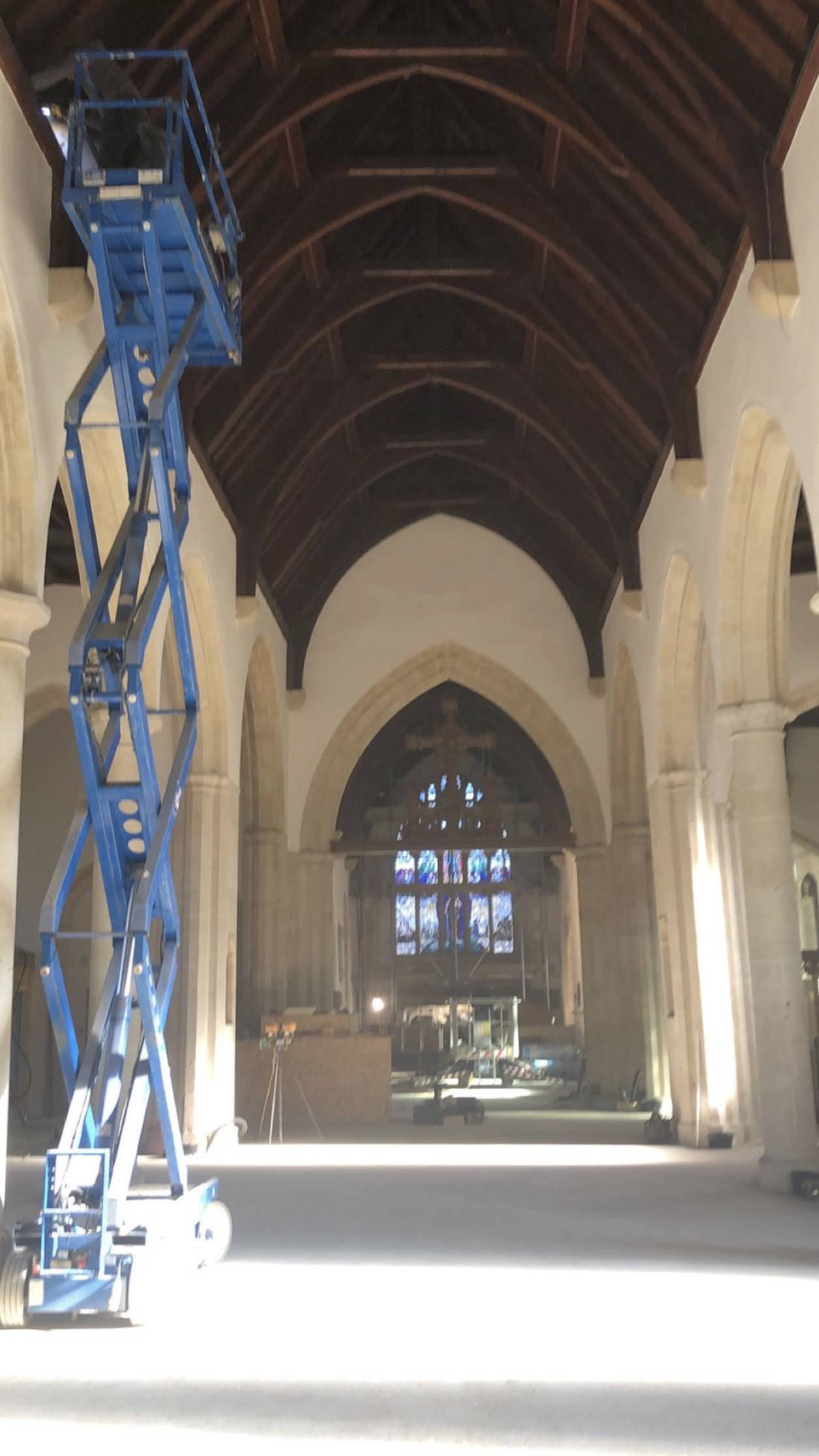 DS Electrical working in heritage church building