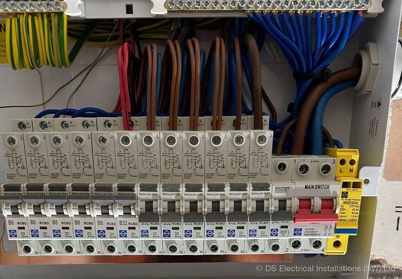 18th Edition consumer unit with full RCBO protection and surge device by DS Electrical