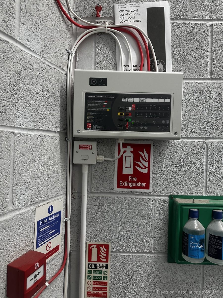 Conventional fire alarm control panel installed by DS Electrical