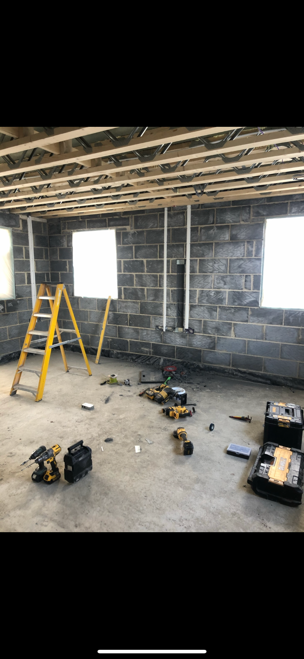 First fix electrical installation