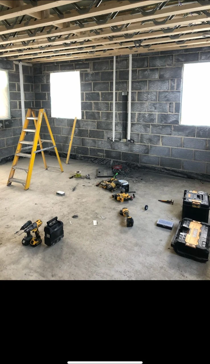 Concealed first-fix cabling in period property