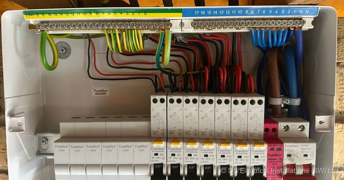 RCBO consumer unit replacement, DS Electrical, Castle Cary