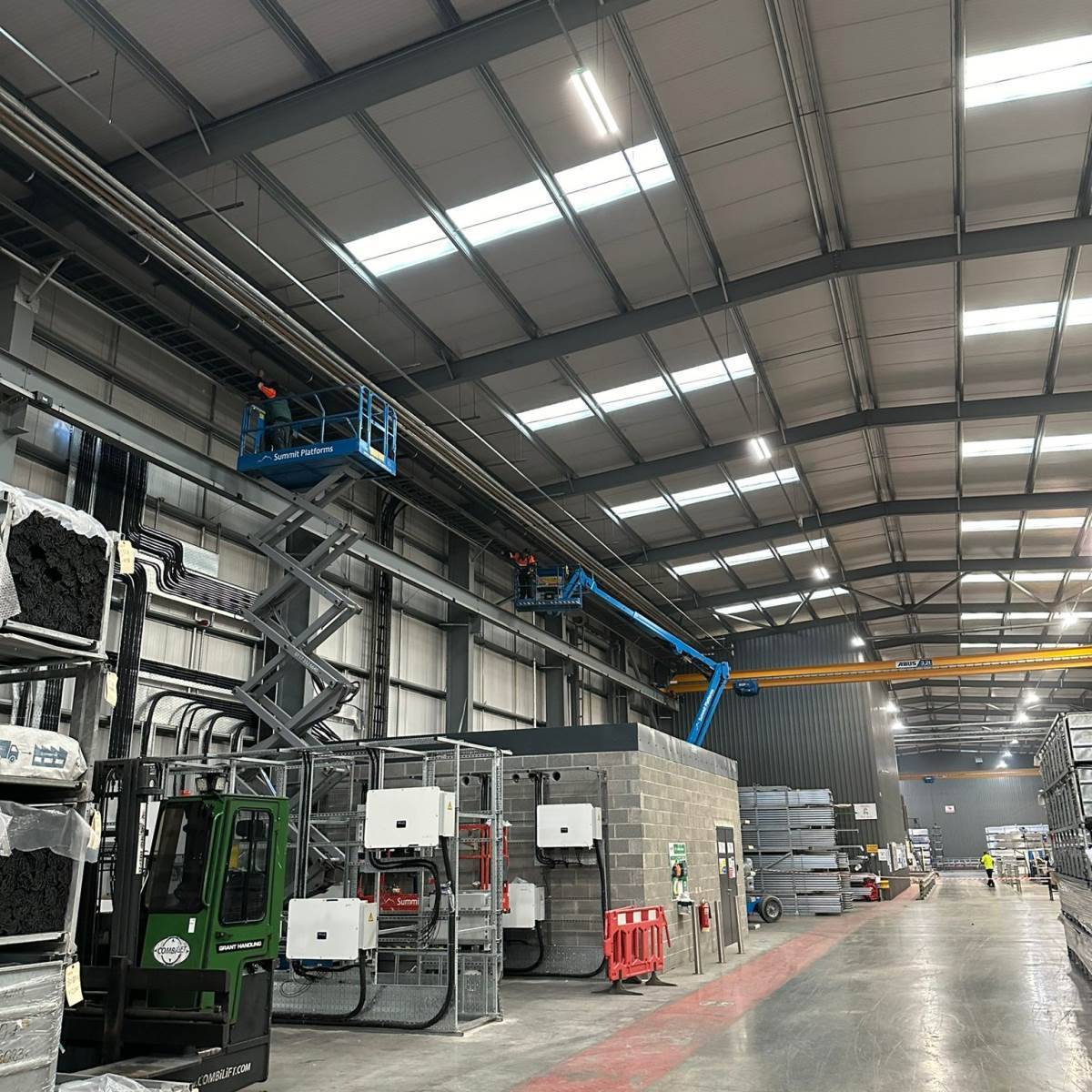 Three-phase commercial electrical installation with isolators and containment by DS Electrical Somerset