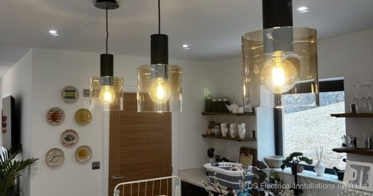 Lighting design install, LED downlights and pendants