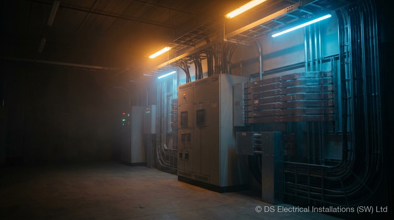 Commercial three-phase distribution board installation by DS Electrical
